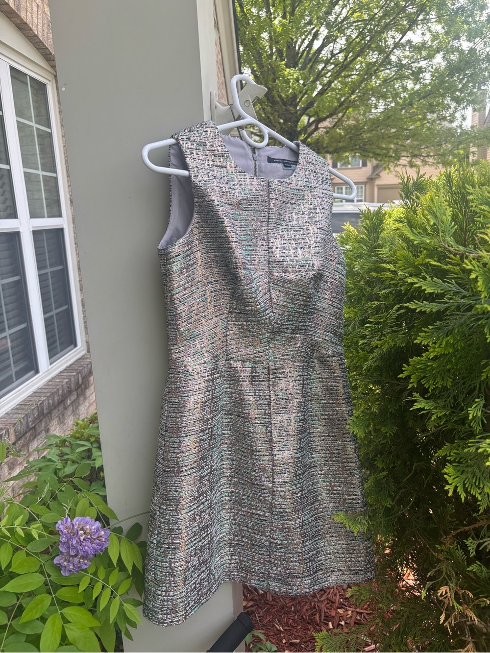 French Connection Multi-Color Tweed Fit-and-Flare Mini Dress
